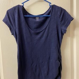Blue maternity shirt